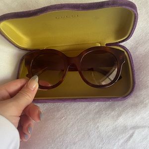 Gucci 51 mm Studded Rounded Sunglasses